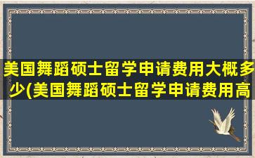 美国舞蹈硕士留学申请费用大概多少(美国舞蹈硕士留学申请费用高吗)