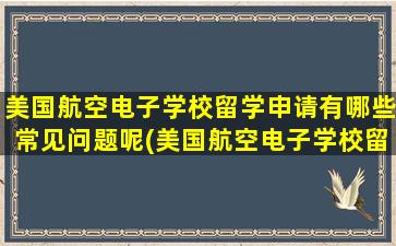 美国航空电子学校留学申请有哪些常见问题呢(美国航空电子学校留学申请有哪些常见问题和答案)