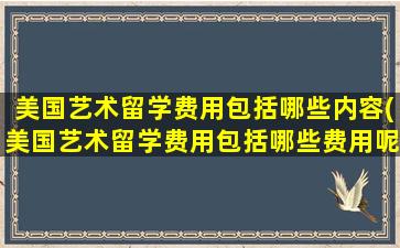 美国艺术留学费用包括哪些内容(美国艺术留学费用包括哪些费用呢)