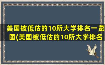 美国被低估的10所大学排名一览图(美国被低估的10所大学排名一览表图片)