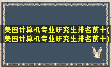 美国计算机专业研究生排名前十(美国计算机专业研究生排名前十)