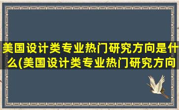 美国设计类专业热门研究方向是什么(美国设计类专业热门研究方向)