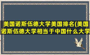 美国诺斯伍德大学美国排名(美国诺斯伍德大学相当于中国什么大学)