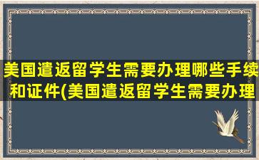 美国遣返留学生需要办理哪些手续和证件(美国遣返留学生需要办理哪些手续和条件)