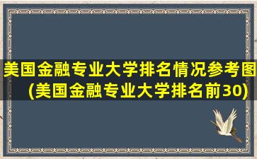 美国金融专业大学排名情况参考图(美国金融专业大学排名前30)