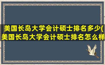 美国长岛大学会计硕士排名多少(美国长岛大学会计硕士排名怎么样)