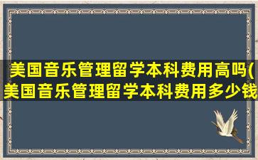 美国音乐管理留学本科费用高吗(美国音乐管理留学本科费用多少钱)