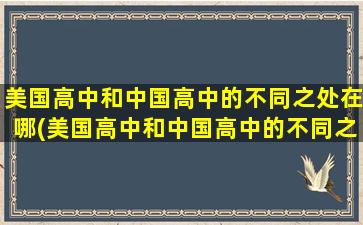 美国高中和中国高中的不同之处在哪(美国高中和中国高中的不同之处英语作文)