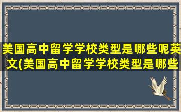 美国高中留学学校类型是哪些呢英文(美国高中留学学校类型是哪些呢)