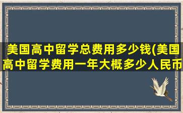 美国高中留学总费用多少钱(美国高中留学费用一年大概多少人民币)