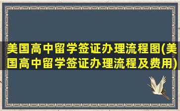 美国高中留学签证办理流程图(美国高中留学签证办理流程及费用)