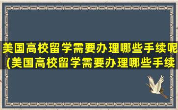 美国高校留学需要办理哪些手续呢(美国高校留学需要办理哪些手续和条件)