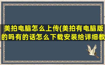 美拍电脑怎么上传(美拍有电脑版的吗有的话怎么下载安装给详细教程)