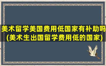 美术留学美国费用低国家有补助吗(美术生出国留学费用低的国家)