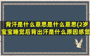 背汗是什么意思是什么意思(2岁宝宝睡觉后背出汗是什么原因感觉身体有点虚弱)