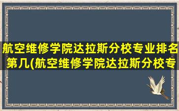 航空维修学院达拉斯分校专业排名第几(航空维修学院达拉斯分校专业排名)