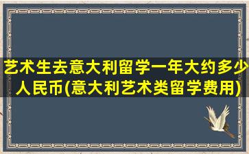 艺术生去意大利留学一年大约多少人民币(意大利艺术类留学费用)