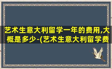 艺术生意大利留学一年的费用,大概是多少-(艺术生意大利留学费用)