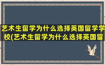 艺术生留学为什么选择英国留学学校(艺术生留学为什么选择英国留学好)