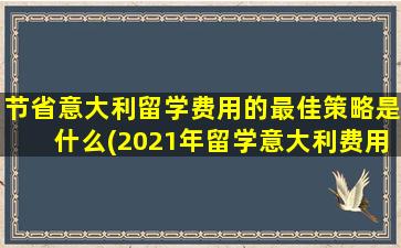 节省意大利留学费用的最佳策略是什么(2021年留学意大利费用)