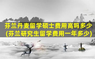 芬兰丹麦留学硕士费用高吗多少(芬兰研究生留学费用一年多少)