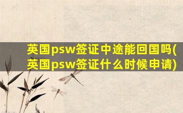 英国psw签证中途能回国吗(英国psw签证什么时候申请)