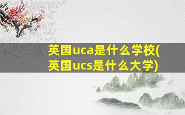 英国uca是什么学校(英国ucs是什么大学)