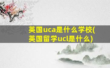 英国uca是什么学校(英国留学ucl是什么)