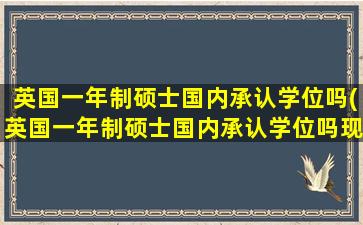 英国一年制硕士国内承认学位吗(英国一年制硕士国内承认学位吗现在)