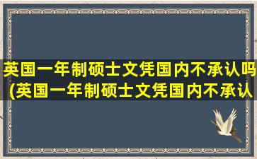 英国一年制硕士文凭国内不承认吗(英国一年制硕士文凭国内不承认吗为什么)