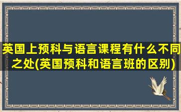 英国上预科与语言课程有什么不同之处(英国预科和语言班的区别)