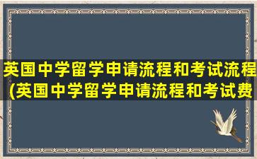 英国中学留学申请流程和考试流程(英国中学留学申请流程和考试费用)