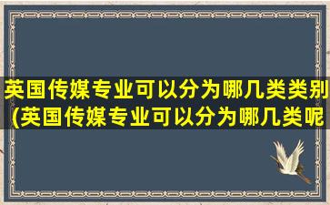 英国传媒专业可以分为哪几类类别(英国传媒专业可以分为哪几类呢)