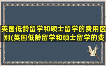 英国低龄留学和硕士留学的费用区别(英国低龄留学和硕士留学的费用对比)