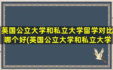 英国公立大学和私立大学留学对比哪个好(英国公立大学和私立大学留学对比图)