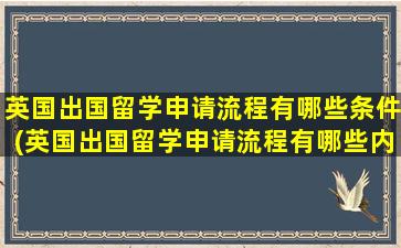 英国出国留学申请流程有哪些条件(英国出国留学申请流程有哪些内容)