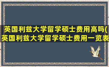 英国利兹大学留学硕士费用高吗(英国利兹大学留学硕士费用一览表)