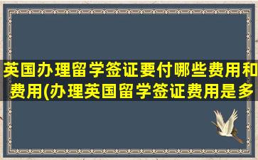 英国办理留学签证要付哪些费用和费用(办理英国留学签证费用是多少钱)