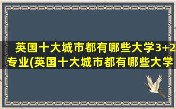 英国十大城市都有哪些大学3+2专业(英国十大城市都有哪些大学3+3)