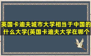 英国卡迪夫城市大学相当于中国的什么大学(英国卡迪夫大学在哪个城市)