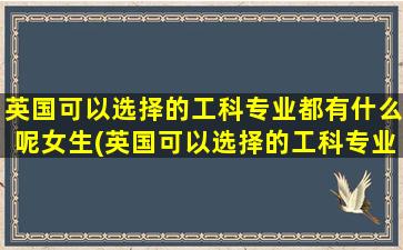 英国可以选择的工科专业都有什么呢女生(英国可以选择的工科专业都有什么呢)