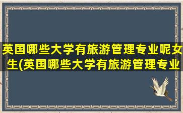 英国哪些大学有旅游管理专业呢女生(英国哪些大学有旅游管理专业呢)