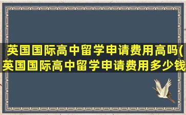 英国国际高中留学申请费用高吗(英国国际高中留学申请费用多少钱)