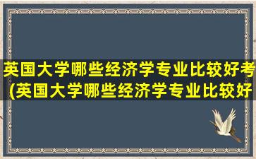 英国大学哪些经济学专业比较好考(英国大学哪些经济学专业比较好考研)