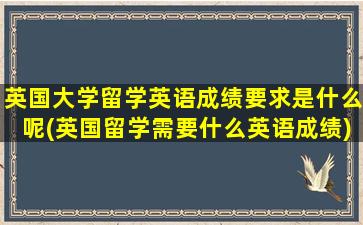 英国大学留学英语成绩要求是什么呢(英国留学需要什么英语成绩)