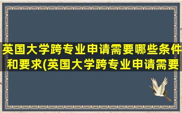 英国大学跨专业申请需要哪些条件和要求(英国大学跨专业申请需要哪些条件和材料)