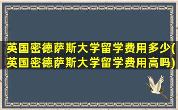 英国密德萨斯大学留学费用多少(英国密德萨斯大学留学费用高吗)