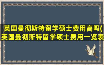 英国曼彻斯特留学硕士费用高吗(英国曼彻斯特留学硕士费用一览表)