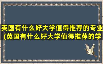 英国有什么好大学值得推荐的专业(英国有什么好大学值得推荐的学校)