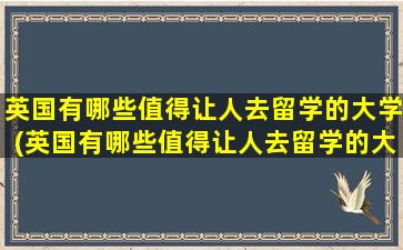 英国有哪些值得让人去留学的大学(英国有哪些值得让人去留学的大学名单)